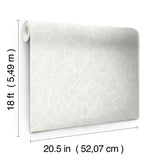 Modern Crescent Moon Cream Peel & Stick Wallpaper with Geometric Abstract Motif - York RMK12570PL