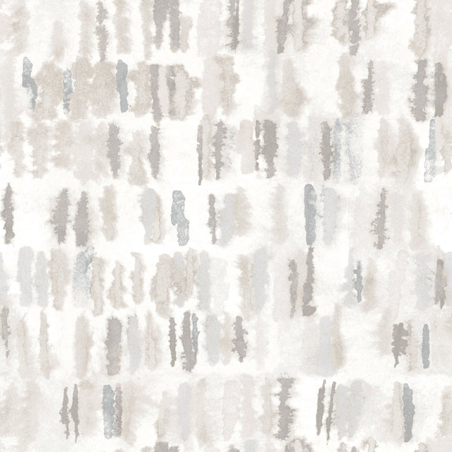 Watercolor Fountain Neutral Peel & Stick Wallpaper with Whimsical Geometric Abstract Pattern - York RMK12579RL