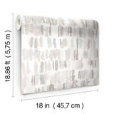 Watercolor Fountain Neutral Peel & Stick Wallpaper with Whimsical Geometric Abstract Pattern - York RMK12579RL