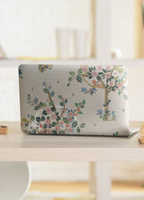 Flowering Peace Tree Taupe Peel & Stick Wallpaper with Botanical Trees - York RMK12585PLW