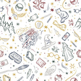 Harry Potter Magical Icons Blue Peel & Stick Wallpaper with Whimsical Novelty Graphics - York RMK12592RL