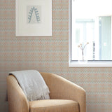 Waverly Heartbeat Pink/Teal Geometric Chevron Peel & Stick Wallpaper - York RMK12602PL