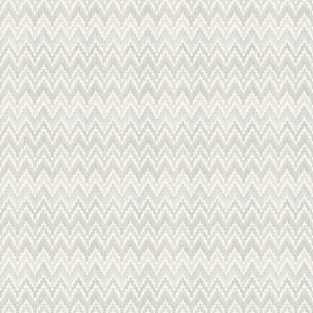 Waverly Heartbeat Neutral Peel & Stick Wallpaper with Geometric Chevron Pattern - York RMK12603PL