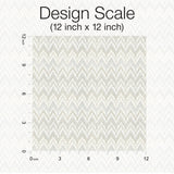 Waverly Heartbeat Neutral Peel & Stick Wallpaper with Geometric Chevron Pattern - York RMK12603PL