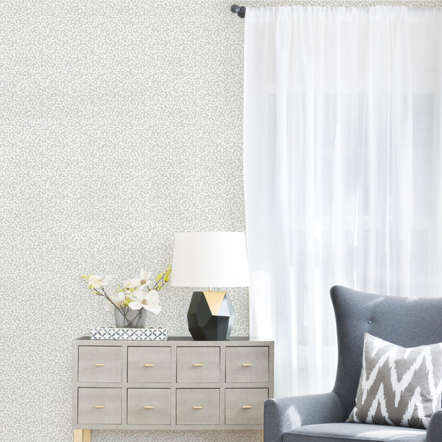 Waverly Savoy Grey Peel & Stick Wallpaper