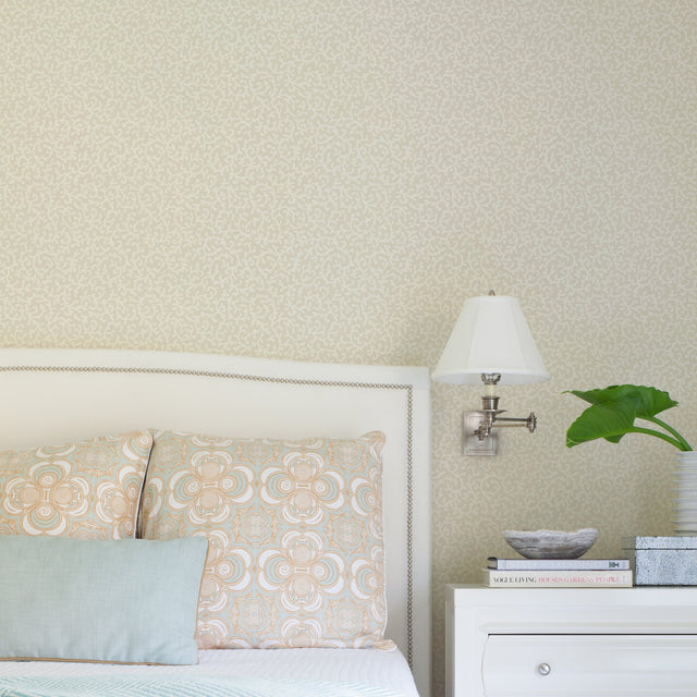 Waverly Savoy Beige Peel & Stick Wallpaper