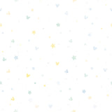 Mickey Mouse Confetti Blue Peel & Stick Wallpaper with Pastel Stars  York RMK12620RL