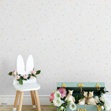 Mickey Mouse Confetti Blue Peel & Stick Wallpaper with Pastel Stars  York RMK12620RL