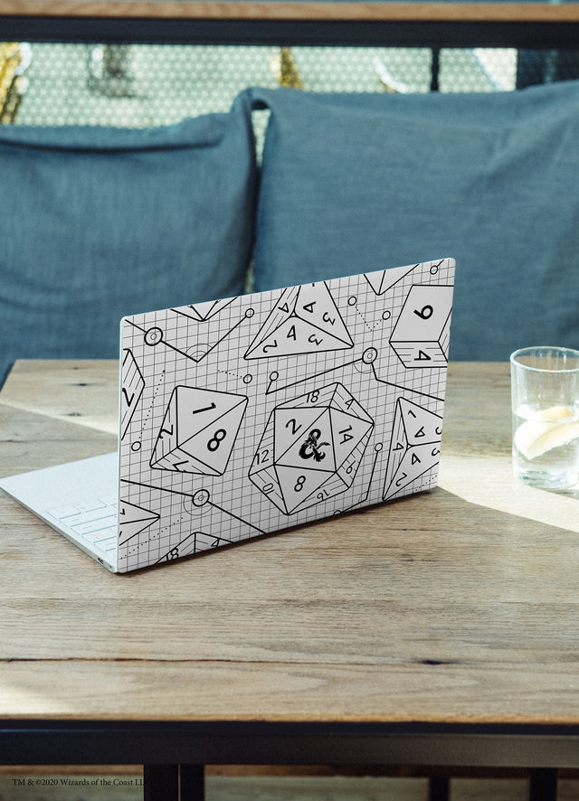 Dungeons & Dragons White Peel & Stick Wallpaper with Geometric Dice Pattern - York RMK12624RL