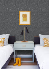 Dungeons & Dragons Charcoal Peel & Stick Wallpaper with Geometric Dice Pattern - RoomMates RMK12625RL