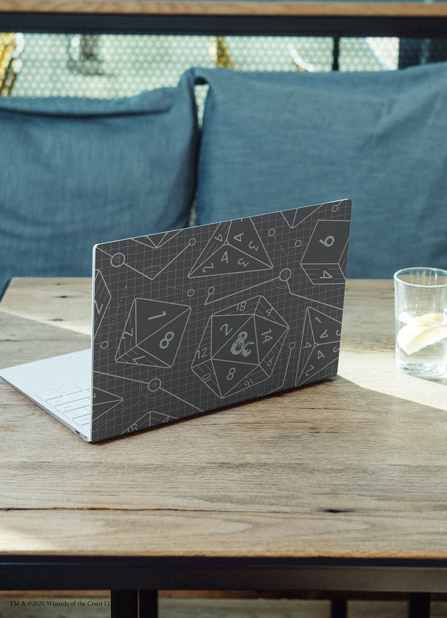 Dungeons & Dragons Charcoal Peel & Stick Wallpaper with Geometric Dice Pattern - RoomMates RMK12625RL