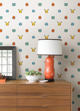 Pokémon Character Faces Multicolor Peel & Stick Wallpaper with Novelty Graphics - York RMK12627RL