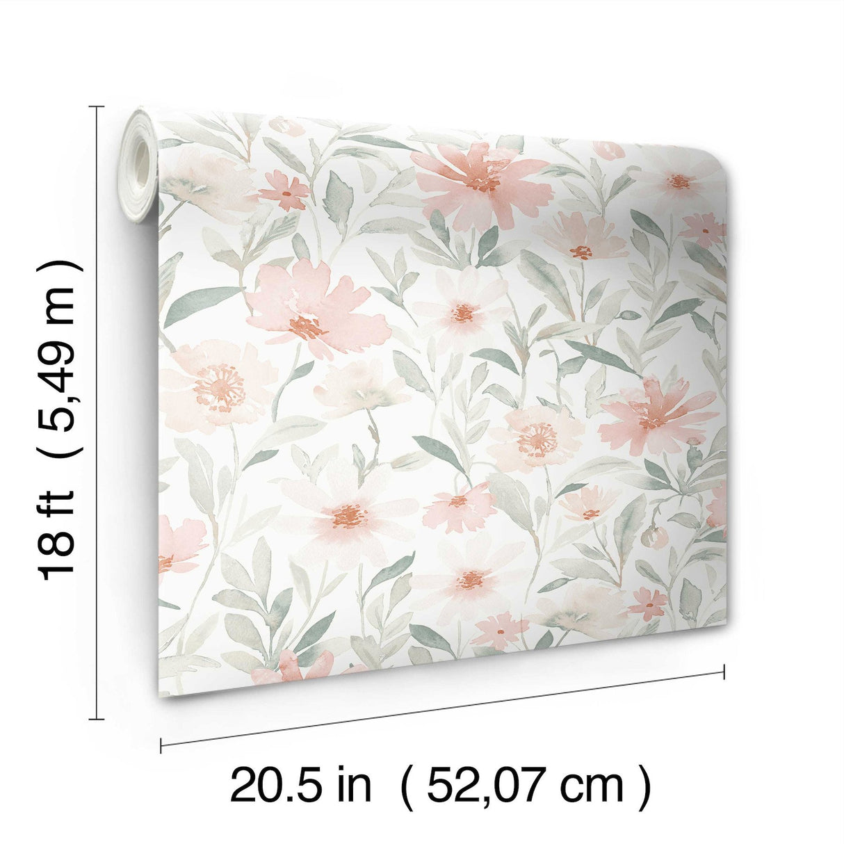 Flower Market Pink Peel & Stick Wallpaper