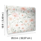 Flower Market Pink Peel & Stick Wallpaper