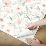 Flower Market Pink Peel & Stick Wallpaper