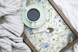 Flower Market Blue Peel & Stick Wallpaper with Botanical Watercolor Floral - York RMK12634PL