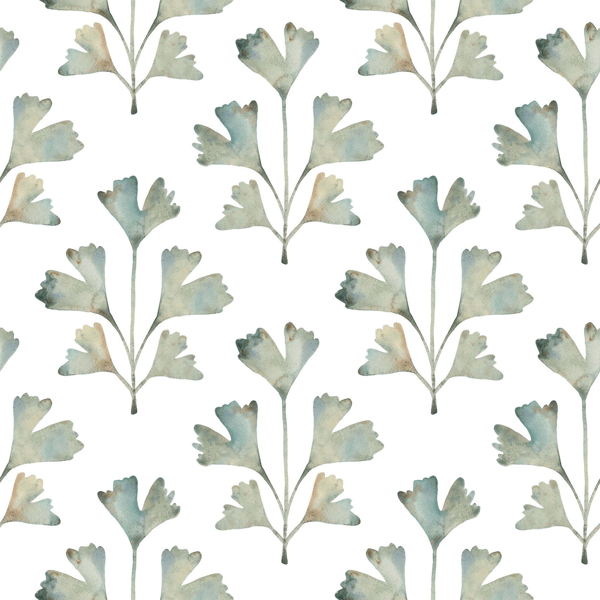 Cat Coquillette Gingko Jade Peel & Stick Wallpaper with Botanical Watercolor Leaves - York RMK12640PL