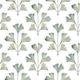 Cat Coquillette Gingko Jade Peel & Stick Wallpaper with Botanical Watercolor Leaves - York RMK12640PL