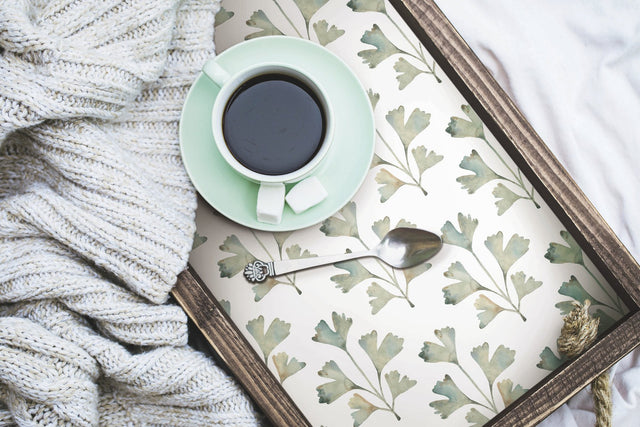 Cat Coquillette Gingko Jade Peel & Stick Wallpaper with Botanical Watercolor Leaves - York RMK12640PL