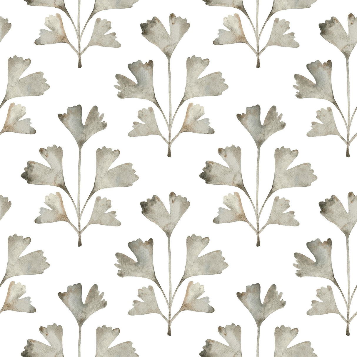 Cat Coquillette Gingko Neutral Peel & Stick Wallpaper with Botanical Watercolor Leaves - York RMK12642PL