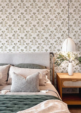 Cat Coquillette Gingko Neutral Peel & Stick Wallpaper with Botanical Watercolor Leaves - York RMK12642PL