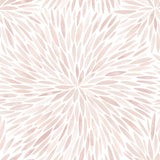 Cat Coquillette Burst Pink Peel & Stick Wallpaper with Botanical Sunburst Watercolor Motif - York RMK12643PL