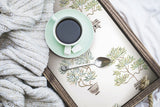 Cat Coquillette Bonsai Soft Green/Blue Peel & Stick Vinyl Wallpaper with Botanical Bonsai Pattern - York RMK12646RL