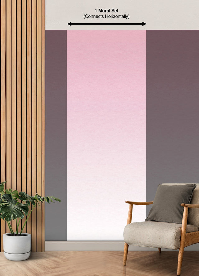 Aura Ombre Pink Peel & Stick Wall Mural with Modern Graphic Gradient - York RMK12654MW
