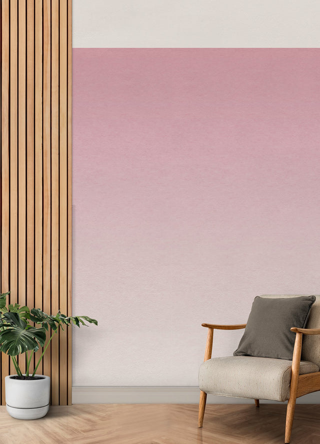 Aura Ombre Pink Peel & Stick Wall Mural with Modern Graphic Gradient - York RMK12654MW