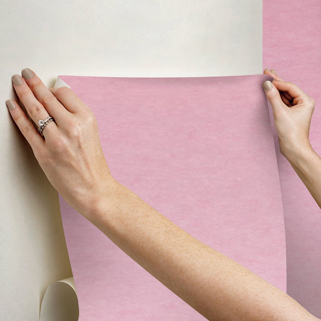 Aura Ombre Pink Peel & Stick Wall Mural with Modern Graphic Gradient - York RMK12654MW