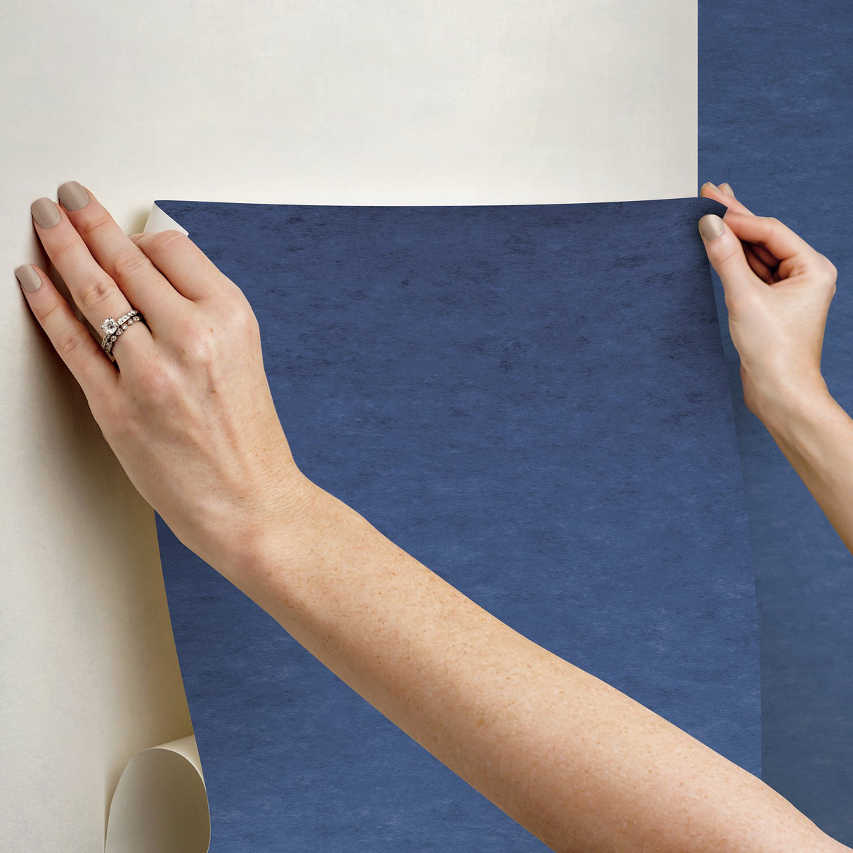 Aura Ombre Blue Peel & Stick Wall Mural with Modern Graphic Gradient - York RMK12655MW