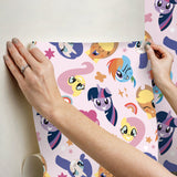 My Little Pony Toss Pink Peel & Stick Wallpaper with Kids Novelty Animals Pattern - York RMK12660RL