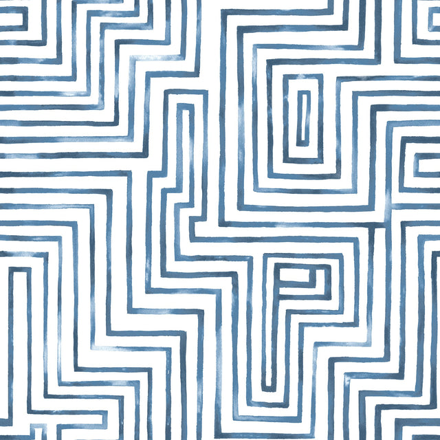 Warren Blue Geometric Modern Peel & Stick Wallpaper - York RMK12662RL