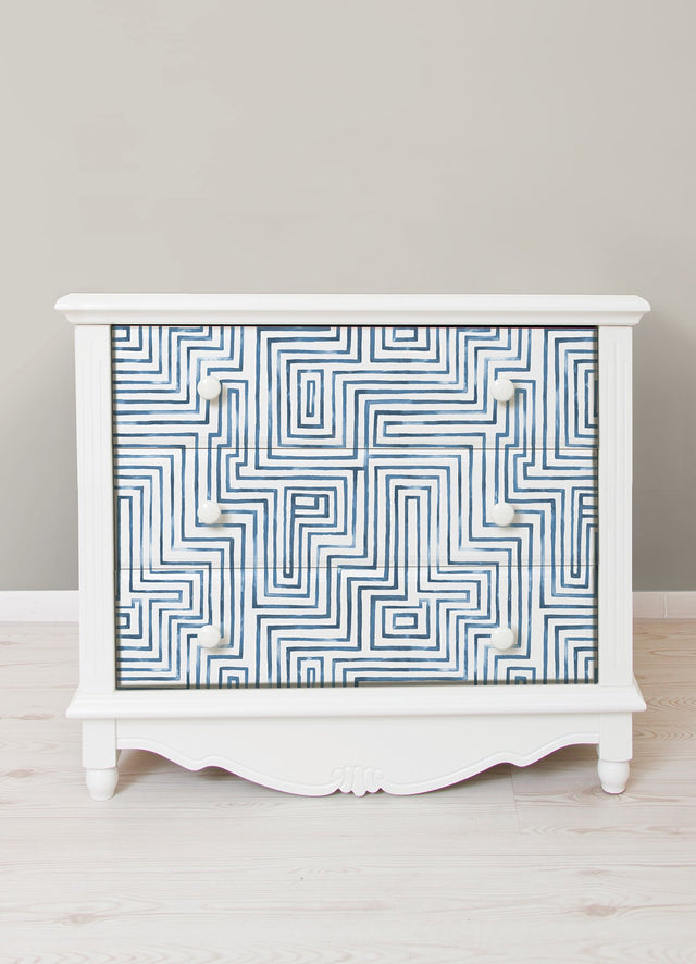 Warren Blue Geometric Modern Peel & Stick Wallpaper - York RMK12662RL