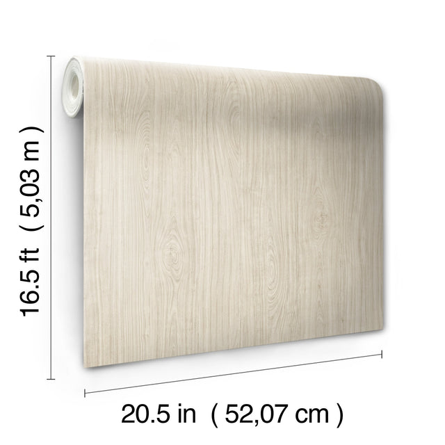 Cherry Wood Warm Peel & Stick Wallpaper - York RMK12671PL
