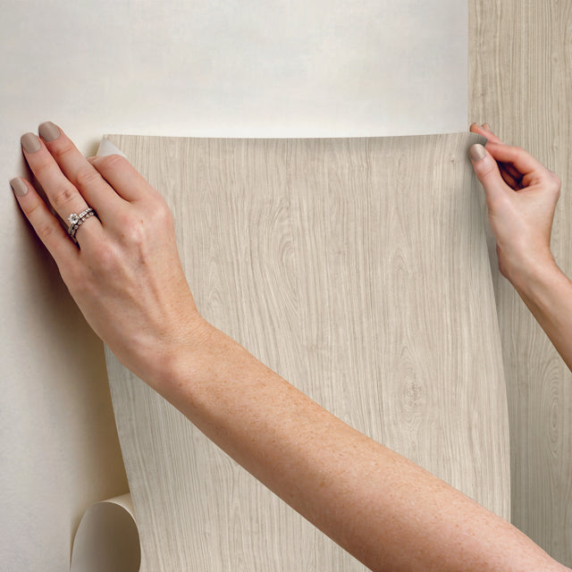 Cherry Wood Warm Peel & Stick Wallpaper - York RMK12671PL