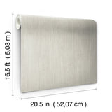 Cherry Wood Grey Peel & Stick Wallpaper with Modern Wood Grain Pattern - RoomMates RMK12672PL