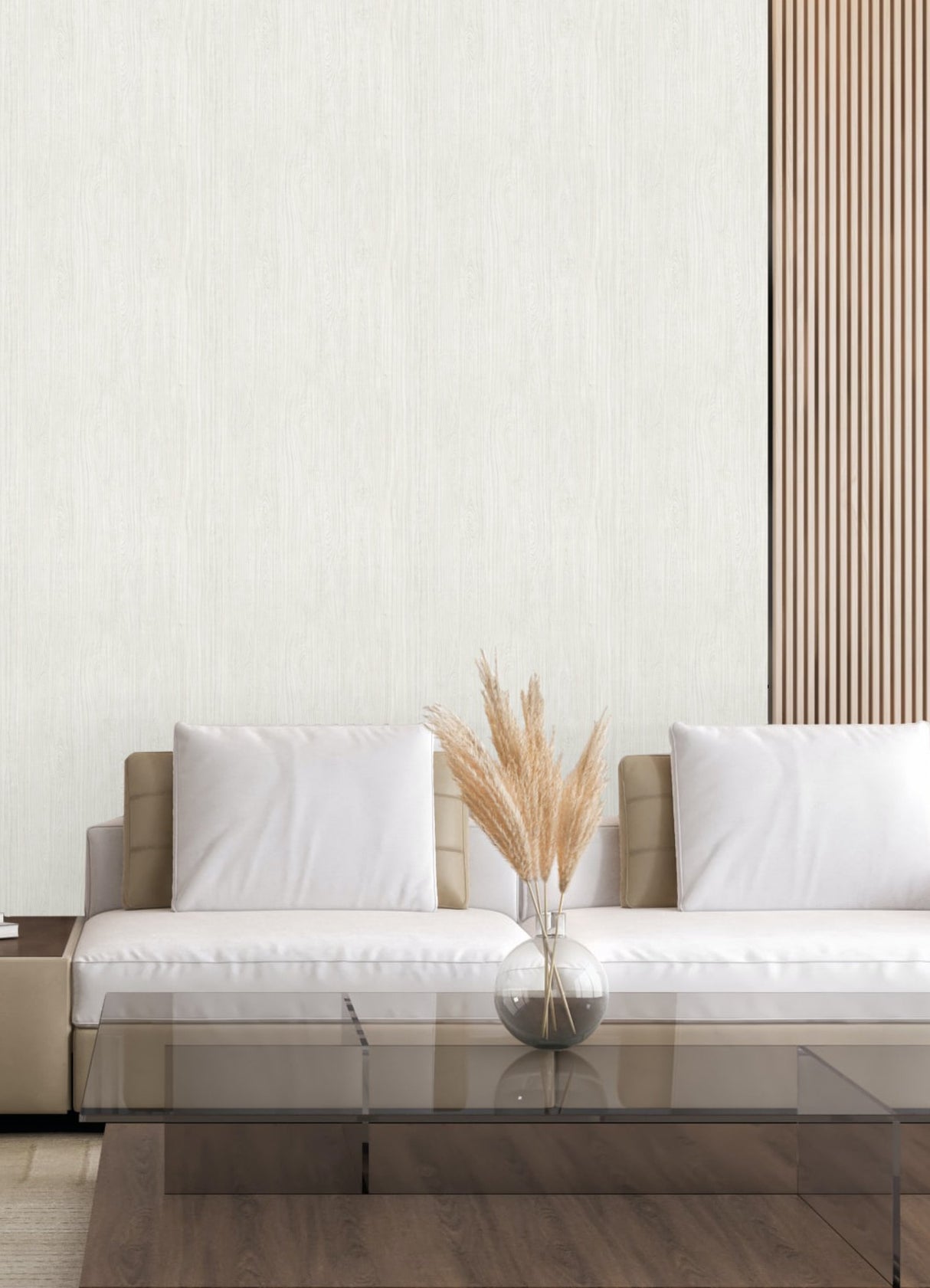 Cherry Wood Oyster Peel & Stick Wallpaper with Modern Wood-Look Pattern - York RMK12673PL