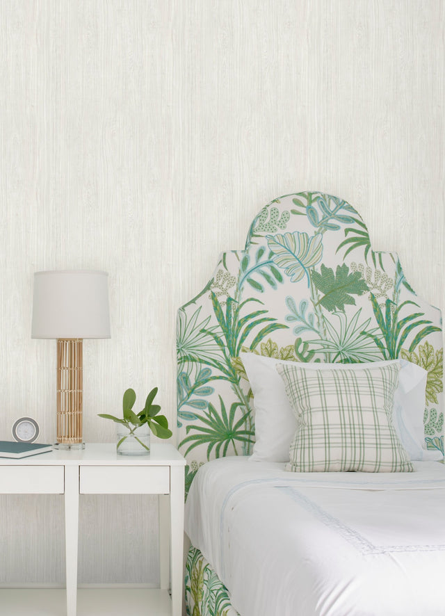 Cherry Wood Oyster Peel & Stick Wallpaper with Modern Wood-Look Pattern - York RMK12673PL