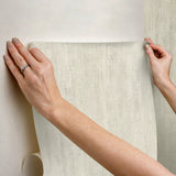 Dimensional Natural Wood Cream Peel & Stick Wallpaper with Modern Wood Look - York RMK12676PL