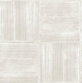 Dimensional Square Beige Plaster Peel & Stick Wallpaper with Modern Graphic Raised Ink - York RMK12680PLW