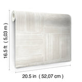 Dimensional Square Beige Plaster Peel & Stick Wallpaper with Modern Graphic Raised Ink - York RMK12680PLW
