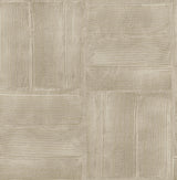 Dimensional Square Taupe Plaster Peel & Stick Wallpaper with Raised Ink Texture - York RMK12681PLW