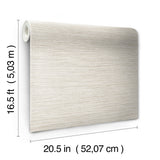 Dimensional Neutral Grasscloth Peel & Stick Wallpaper, Faux Grasscloth, Modern Textured Raised Ink - York RMK12682PLW