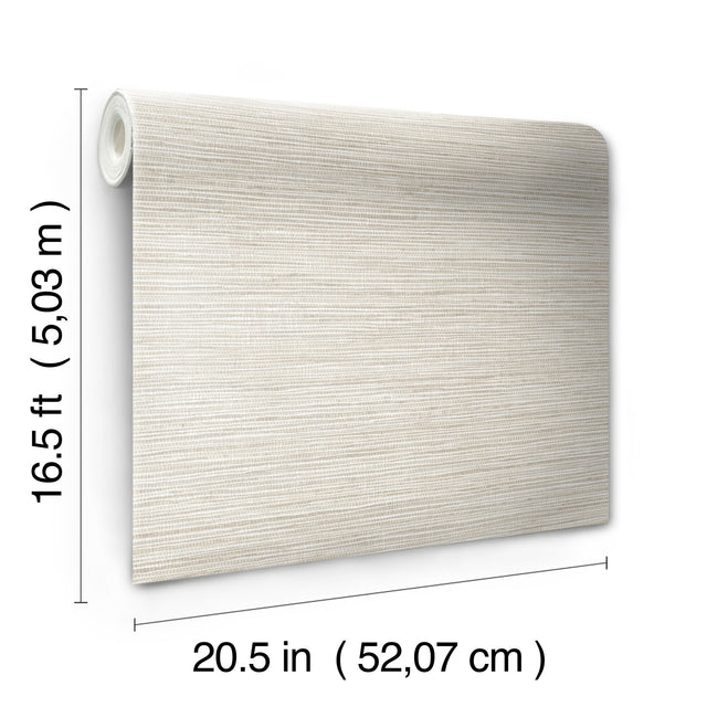 Dimensional Neutral Grasscloth Peel & Stick Wallpaper, Faux Grasscloth, Modern Textured Raised Ink - York RMK12682PLW
