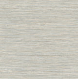 Dimensional Neutral Jade Grasscloth Peel & Stick Wallpaper with Faux Grasscloth Texture - York RMK12683PLW