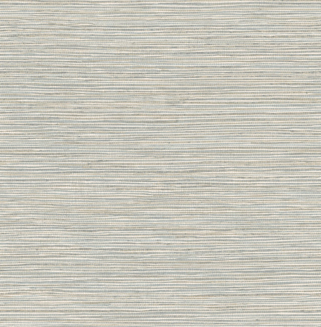 Dimensional Neutral Jade Grasscloth Peel & Stick Wallpaper with Faux Grasscloth Texture - York RMK12683PLW