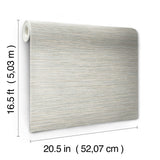 Dimensional Neutral Jade Grasscloth Peel & Stick Wallpaper with Faux Grasscloth Texture - York RMK12683PLW