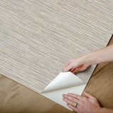 Dimensional Neutral Jade Grasscloth Peel & Stick Wallpaper with Faux Grasscloth Texture - York RMK12683PLW