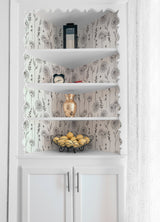 Maisey Black Peel & Stick Wallpaper with Botanical Floral Pattern - York RMK12687PLW